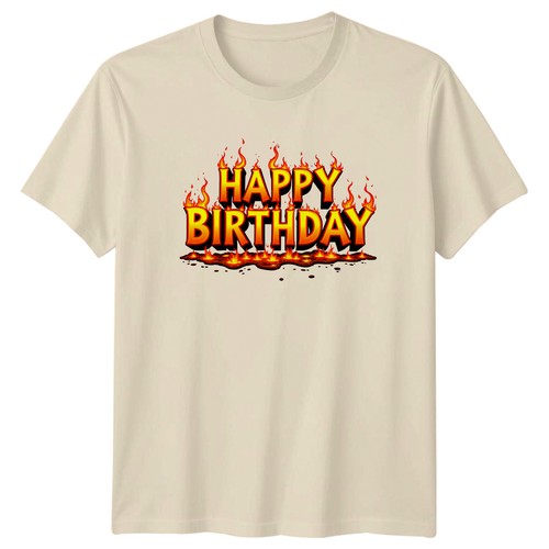 Happy birthday shirt flamme - happy,