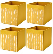 IKEA DRONA KALLAX 4X Passform Aufbewahrungsbox Stoff Würfel Organizer Eimer gelb 33x38x33cm