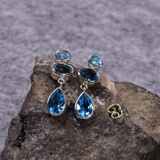 Topas Ohrring, 925er Silber