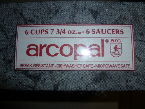 Arcopal kaffegeschirr weiß - weiß, 6
