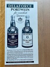 Delaforce Portwein Oporto Portugal Original 1969 Vintage Advert Werbung Reklame