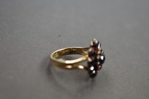 Antiker granatring gold - granatring, 585