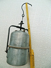 Alte Frankreich Bergbau sehr große XXXL Grubenlampe Karbidlampe H 46cm  1850 gr.