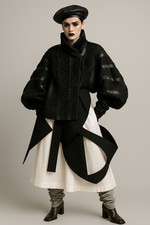 Vintage Persianer Mantel 60er Pelzhaus Schelhorn Wiesbaden Ballonärmel Leder 40