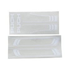 Tank Aufkleber Sticker Dekor Set weiß für Puch Maxi N S Mofa Moped