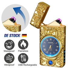 Plasma Feuerzeug mit Uhr Luxus