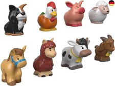 Fisher-Price GFL21 - Little People Bauernhof-Set, 8 süße Tierfiguren für den Ba
