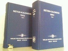 Beton-Kalender 1983. Hier 2 Bände: Teil 1 und Teil 2. Taschenbuch für Beton-, St