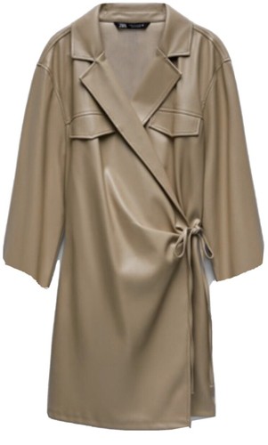 Zara kunstleder kleid jacke - zara,