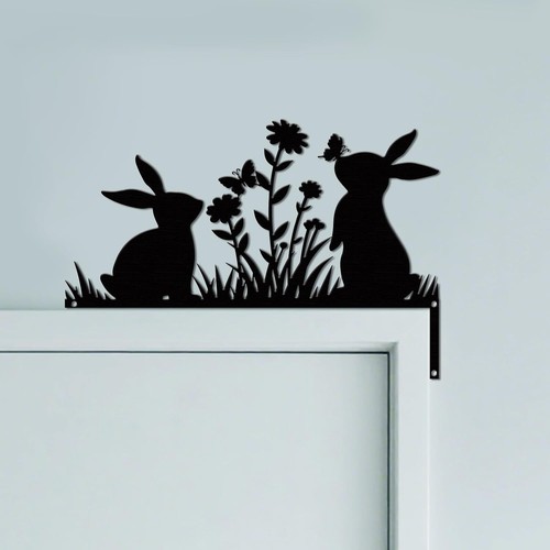 Wanddeko metall hase - metall,
