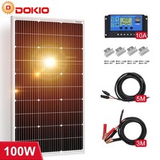 100W 200W 400W 12V Mono Solar Modul Starr für Dach,Gartenhaus,Carport,Balkon