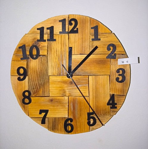 Runde wanduhr holzoptik analog - runde,