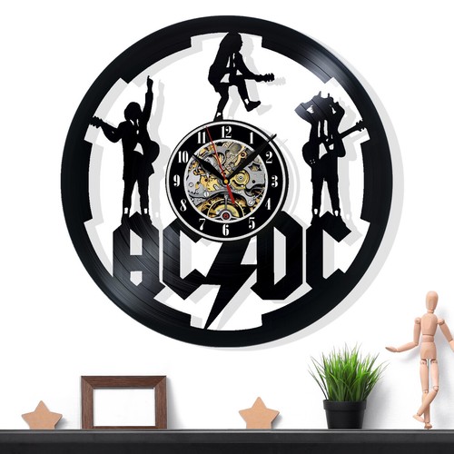 Schallplatten wanduhr - ac, dc