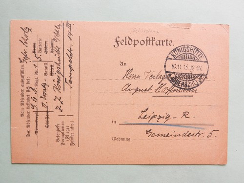 Reich feldpostkarte - dt.,