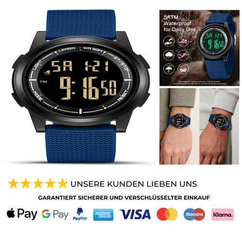 Herren digitaluhr 3atm - herren,