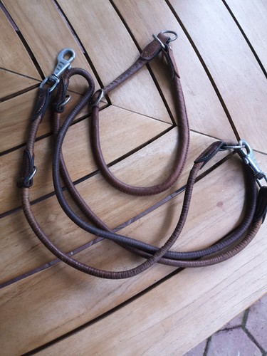 Rundlederleine und halsband - rundlederleine,
