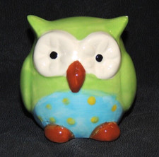 Miniatur Spardose Keramikeule Grün ca. 6,5cm Dekorfigur Geschenk Sammler