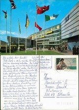 Ansichtskarte Hannover Messegelände Messe div. Flaggen Flaggenmast 1980