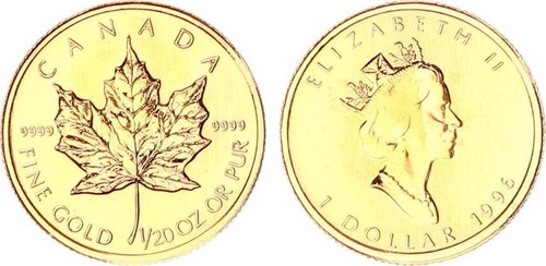 Kanada dollar gold - gold, 1996