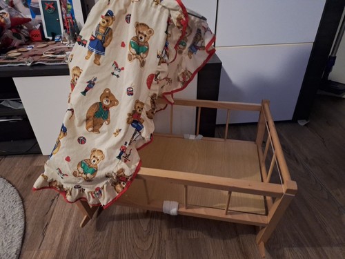 Holz puppenwiege - 🧸, /