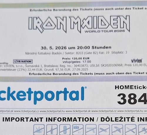 Iron maiden 2026 - maiden, 30.05.2026