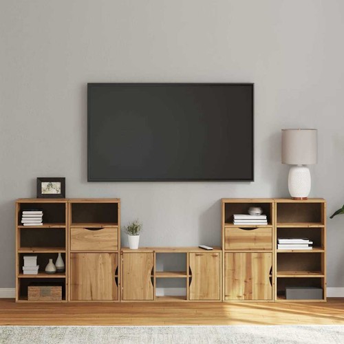 Wohnwand mit stauraum schrank - wohnwand,