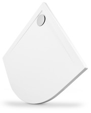 Duschwanne Duschtasse Viertelkreis 90 x 90  extra flach 3,5 cm kleiner Schaden