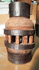 Radnabe von Leiterwagen Radzentrum antik, vintage, H 33cm, DM Ring oben 13cm, DM