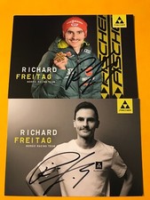 2 Autogramme Richard Freitag Skisprung Skispringer Olympiasilber 2018 WM xyz