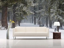 3D Schnee Wald Q6140 Tapete