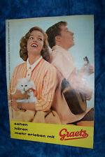 Graetz burda Zeitschrift Katalog Programm 1960 Radio TV Diktiergerät Tonband 
