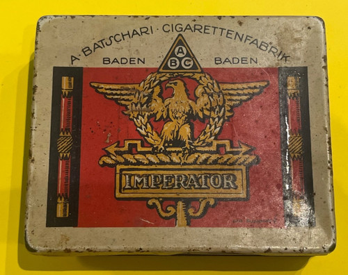 Alt blechdose tabak leer - tabak,