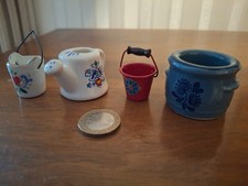 Puppen Geschirr,  Porzellan, Steingut, Metall