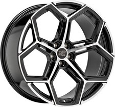 4x Alufelgen MSW 53 GLOSS BLACK FULL POLISHED 9x19 ET33 LK5 112 19 Zoll Felgen A