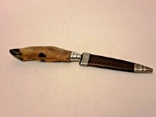 Tolles Jagdmesser Rehfuss Solingen Hirschfänger Jagdnicker Trachtenmesser Leder 