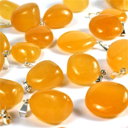 Orangencalcit anhänger - orangencalcit,