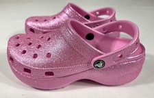 Crocs Classic Platform Glitter  Damen Clog Schuhe Größen 34-35 bis 42-43