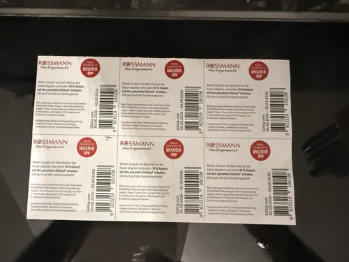 Rossmann coupons 30 stück - coupons, 10%