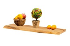 Wandregal mit  Baumkante aus Massiver Buche Naturkante Wandboard MONBAK MB11