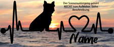 Aufkleber Hund West Highland Terrier Herzschlaglinie Wohnwagen, Auto