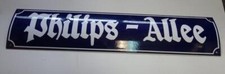 Emailschild Straßenschild Philips-Allee gewölbt
