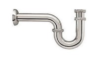 Röhrensiphon Röhrensifon Sifon 11/4" x32mm Edelstahl chrom f. Siphon Waschbecken