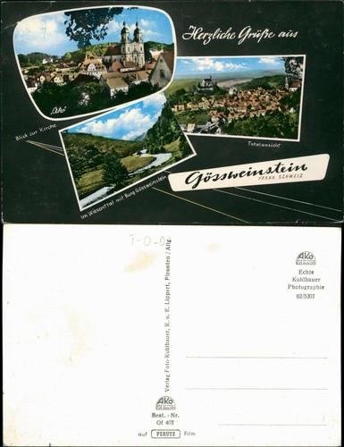 Ansichtskarte gößweinstein - ansichtskarte,