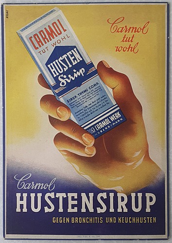 Carmol hustensirup pappschild - hustensirup,
