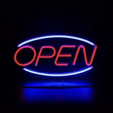 OPEN LED Schild Wand