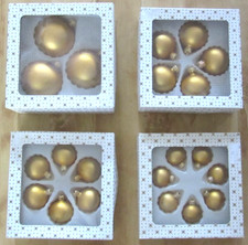 21 x Weihnachtskugeln gold matt Christbaumkugeln Glas Baumschmuck 4 Karton