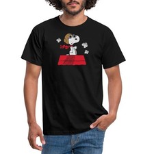 Peanuts Snoopy Pilot Fliegen Männer T-Shirt