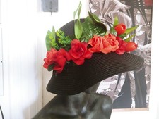 Hut Sonnenhut Viktorianisch Gothic Wicca Vintage Cottagecore Strohhut