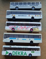 H0 5 LINIENBUSSE MERCEDES WEISS MIT WERBUNG