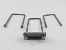 2 Stück U-Bügel Gittermattenhalter  Zaun Montage Doppelstabmattenzaun Platte 